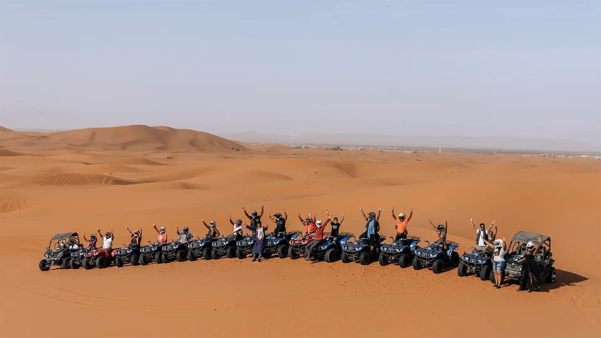 a jouerny through Morocco Sahara Desert with quade bike