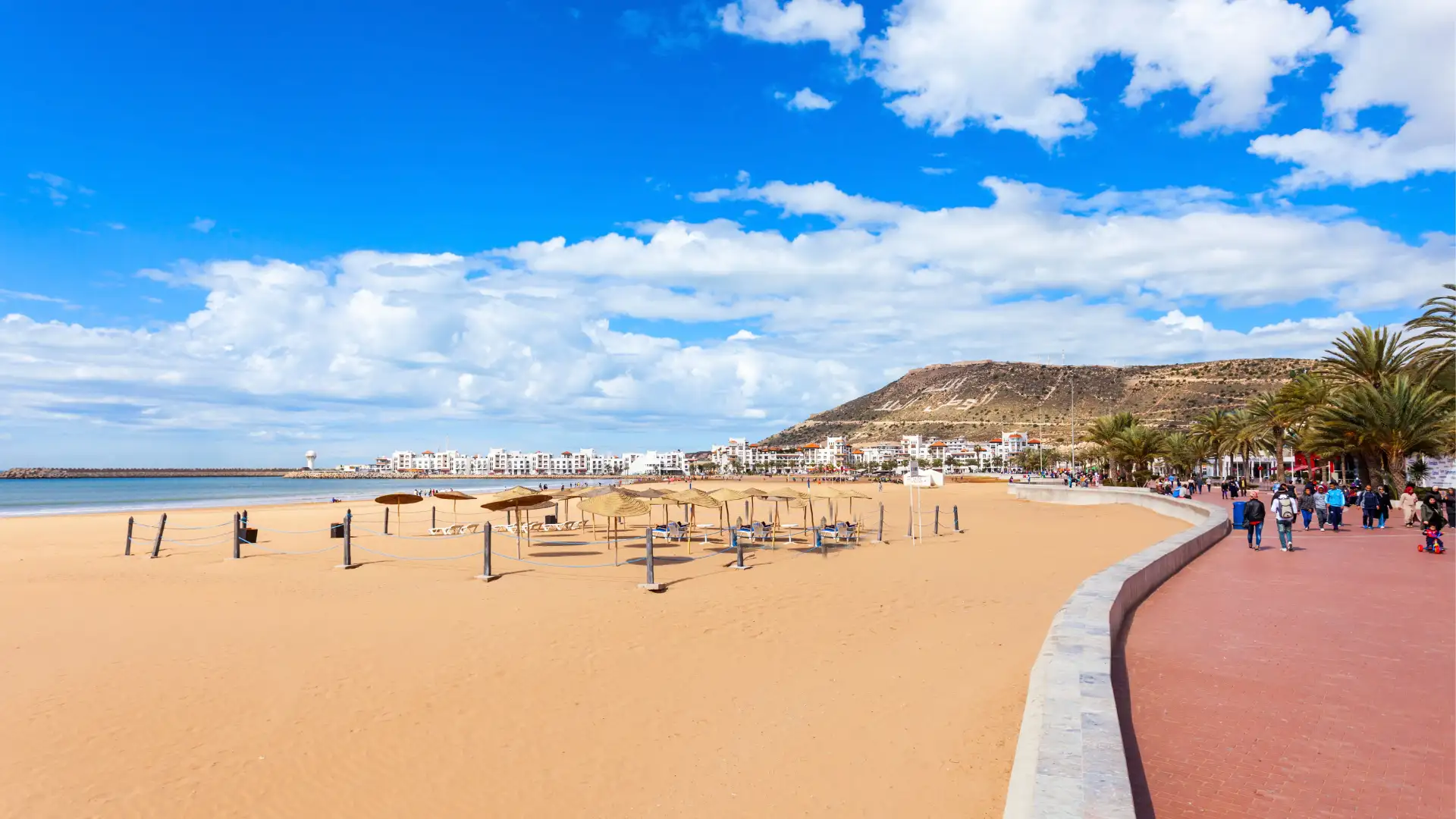 the beach of Agadir City Morocco